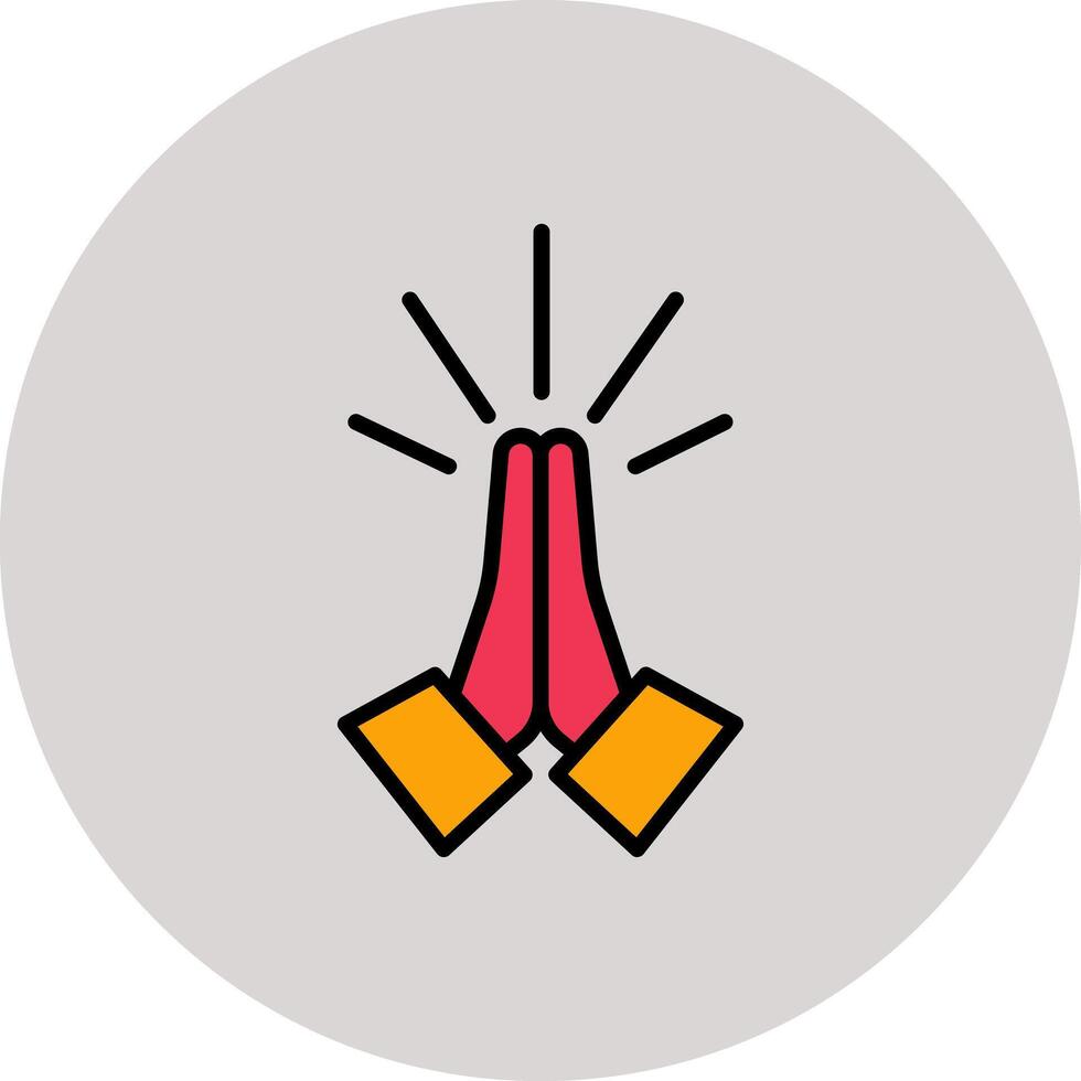 Folded Hands Icon Design vector