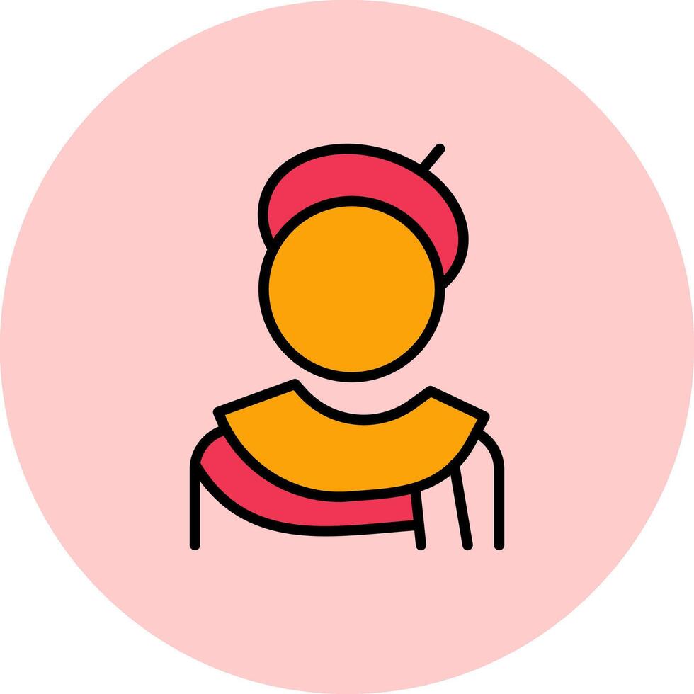 Caricature Artist Icon Design vector
