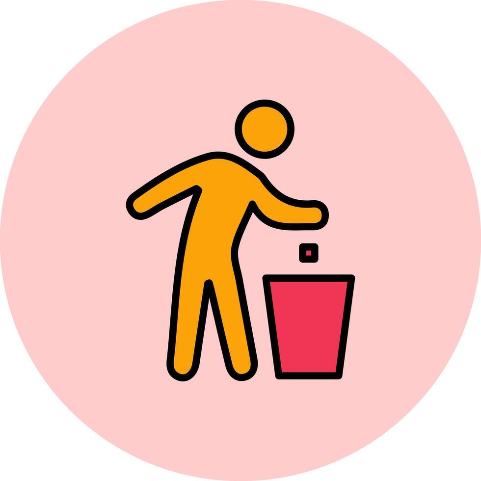 Litter in Bin Sign Icon Design vector
