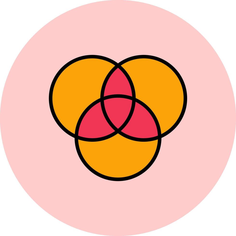 Venn Diagram Icon Design vector