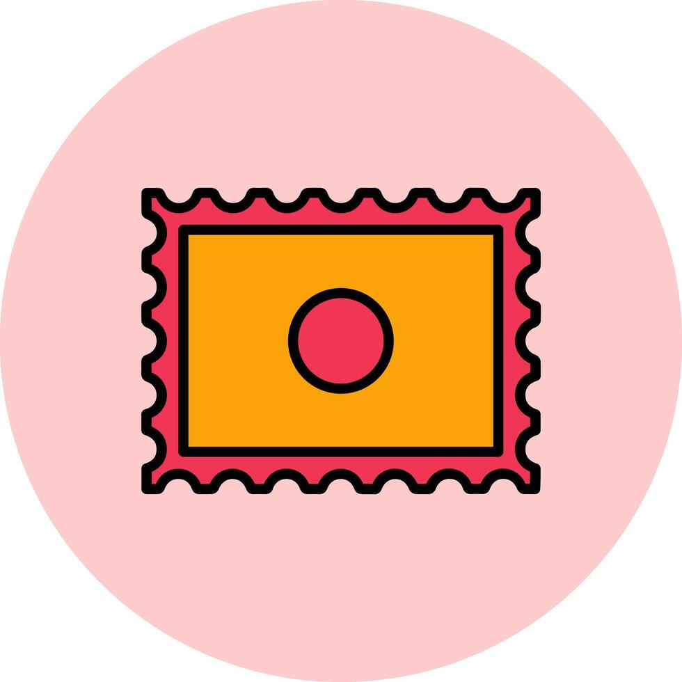 Postal Stamp Icon Design vector