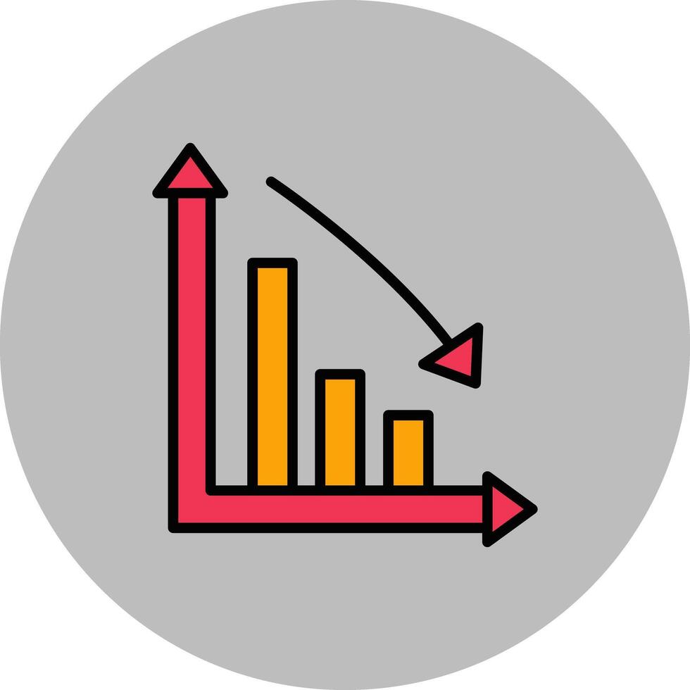 Chart Down Icon Design vector