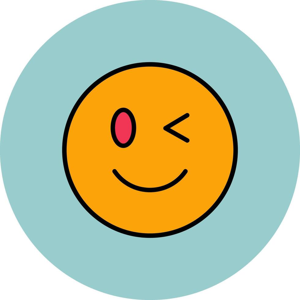 Winking Face Icon Design vector