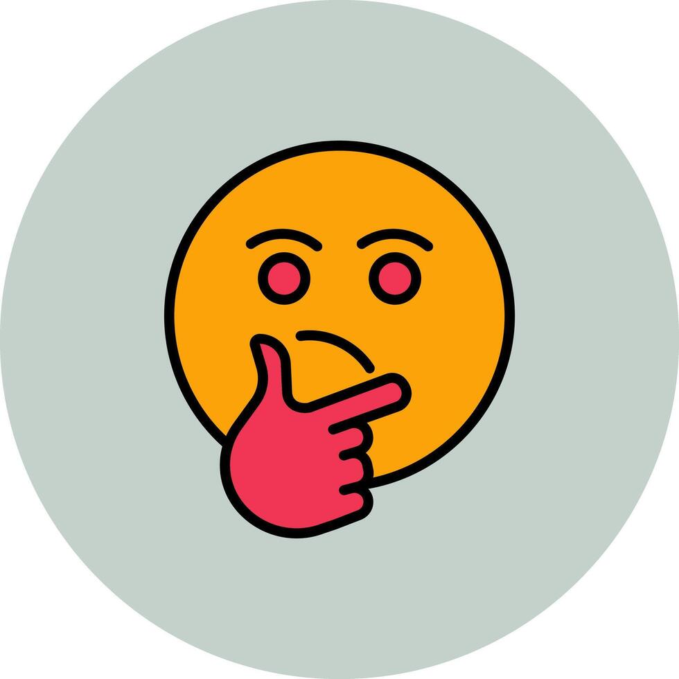 Thinking Face Icon Design vector