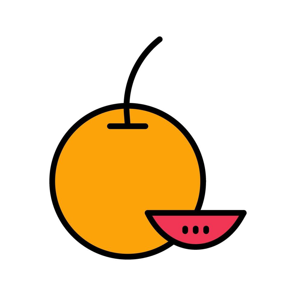 Tangerine Icon Design vector