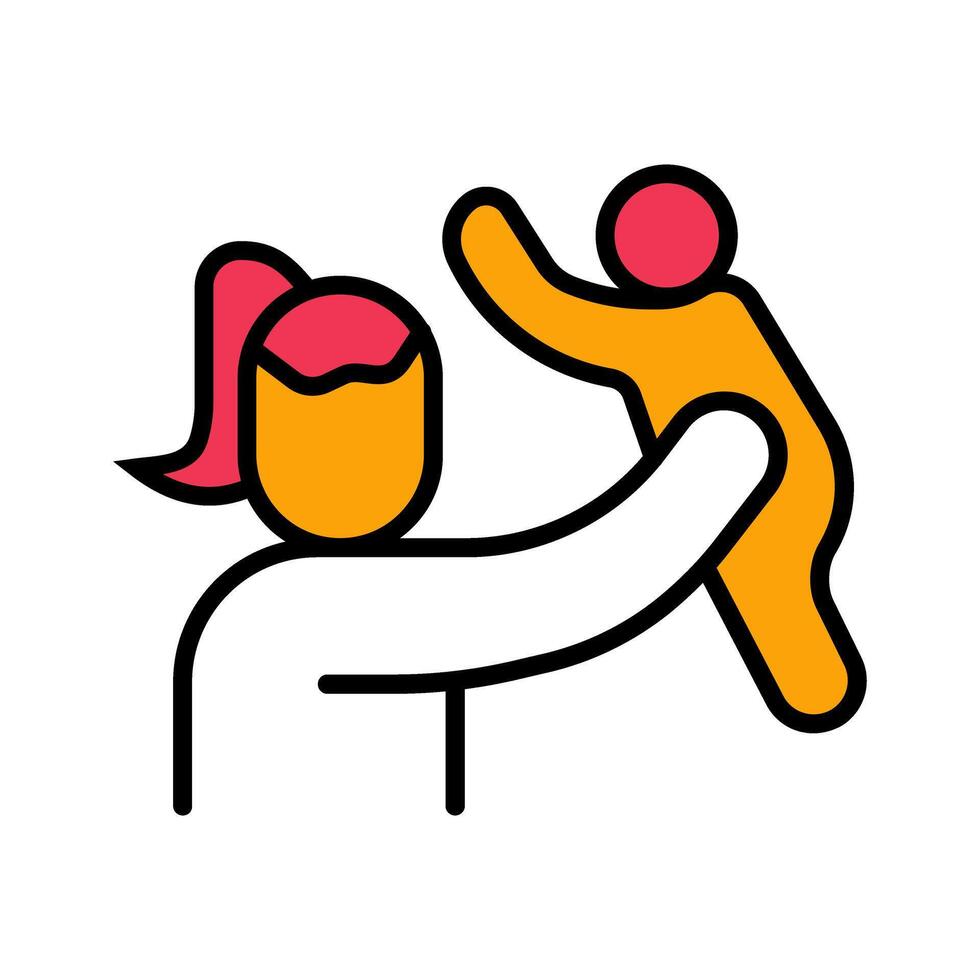 Mother and Son Icon Design vector
