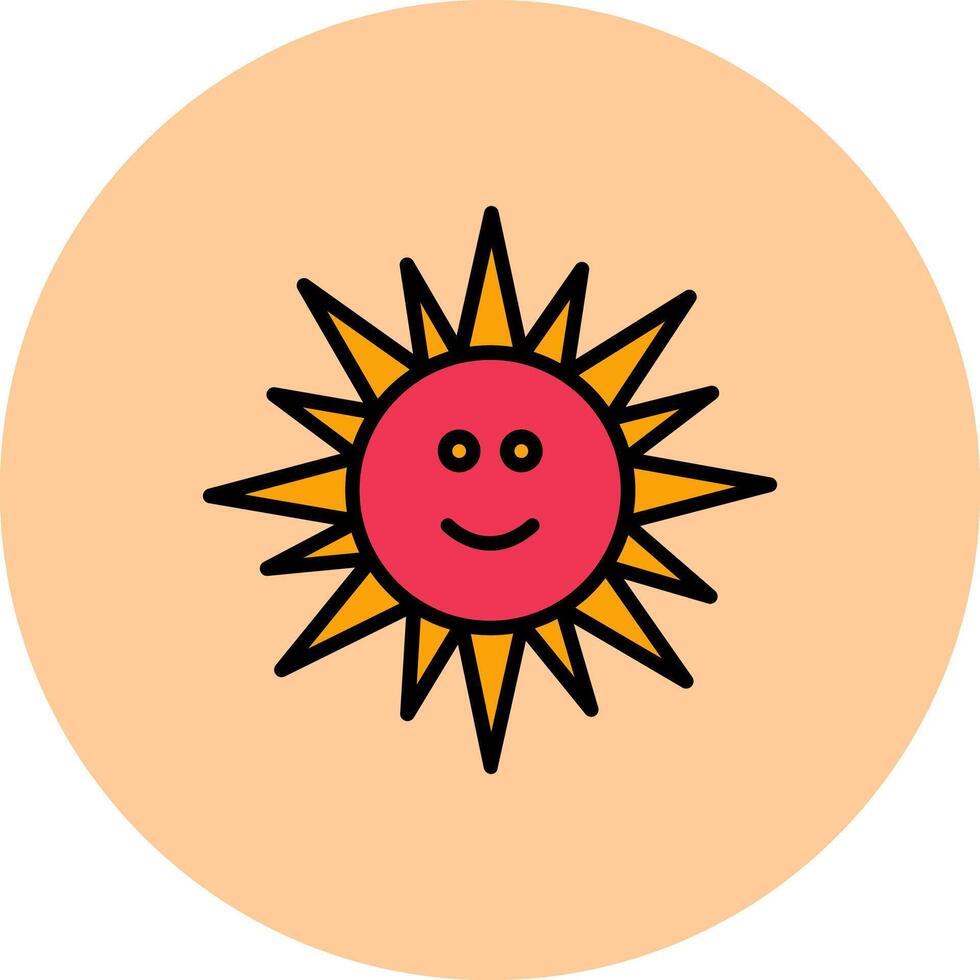 Sun with Face Icon Design vector