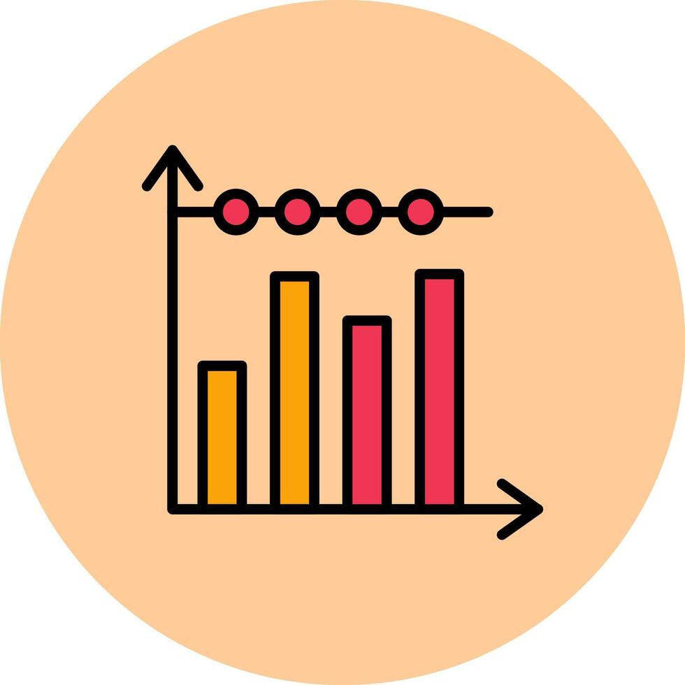 Bar Chart Icon Design vector
