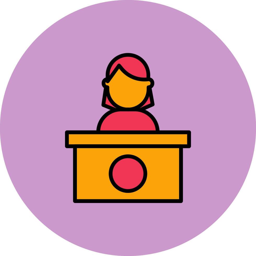 News Anchor Icon Design vector