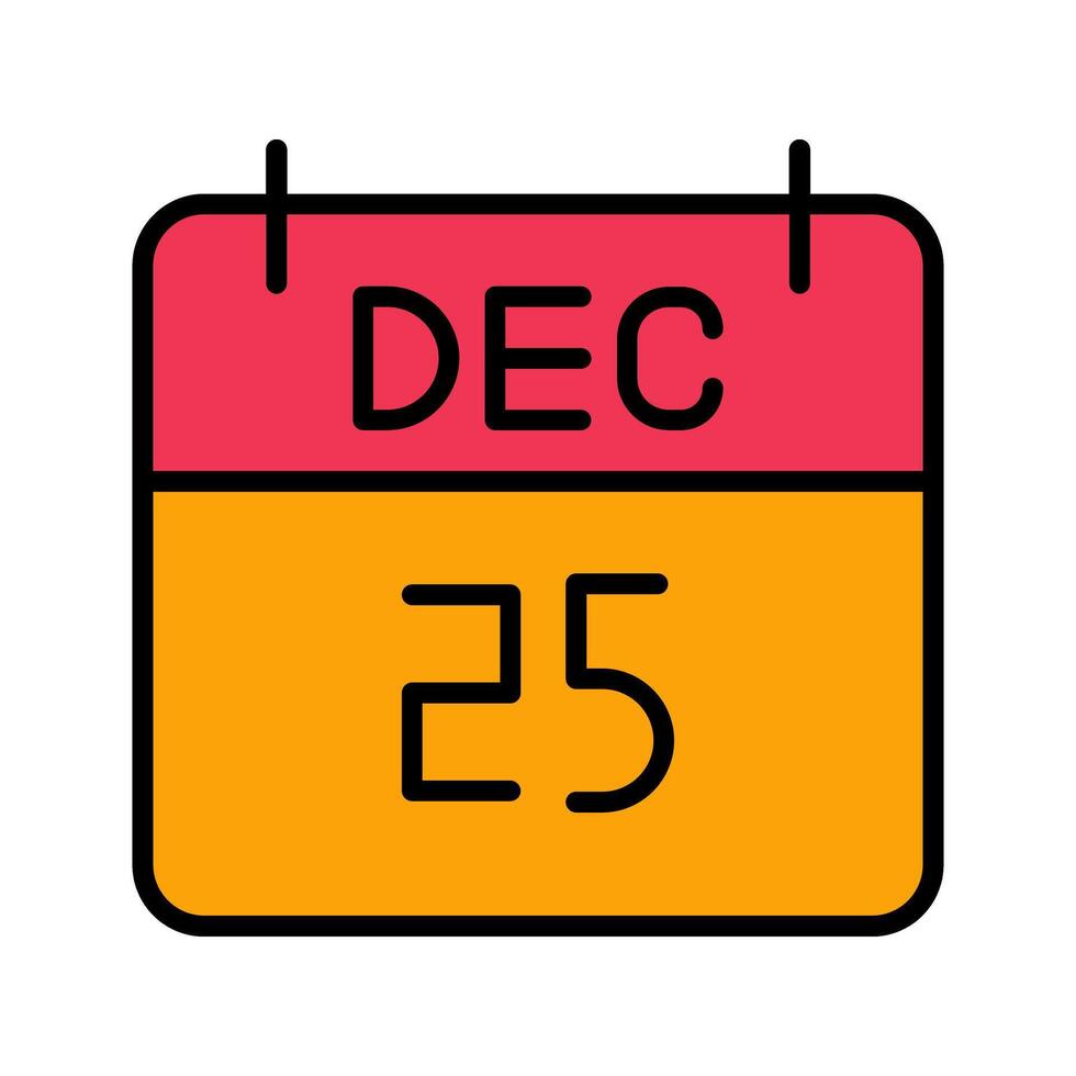 25 December Icon Design vector