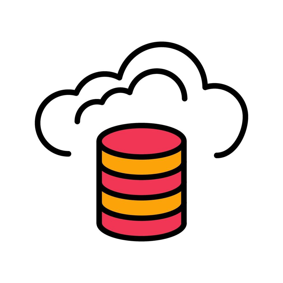 Cloud Database Icon Design vector