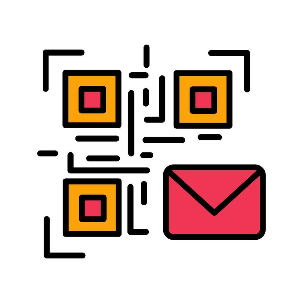 QR Code Email Icon Design vector