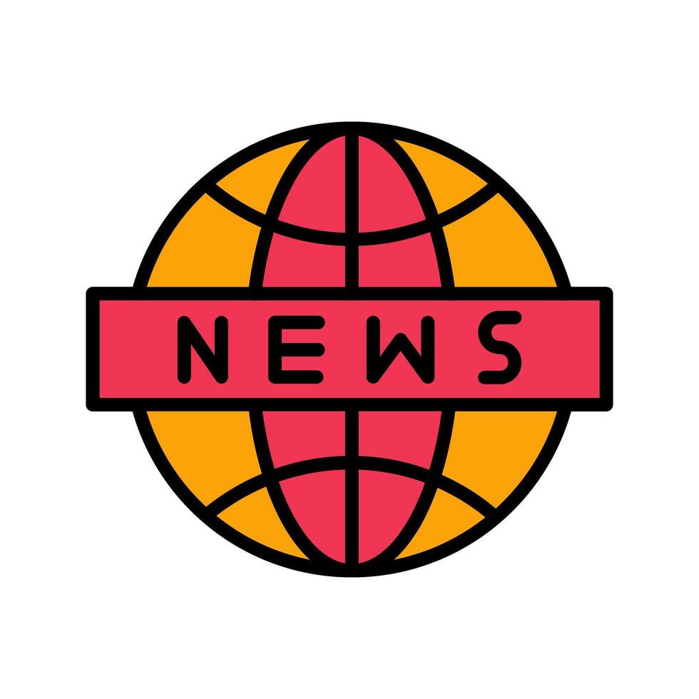 News Globe Icon Design vector
