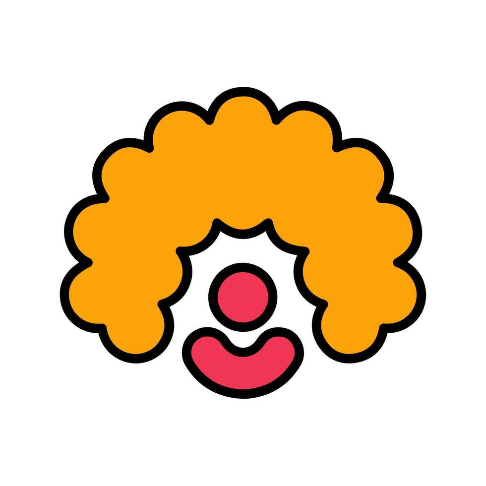 Clown Wig Icon Design vector