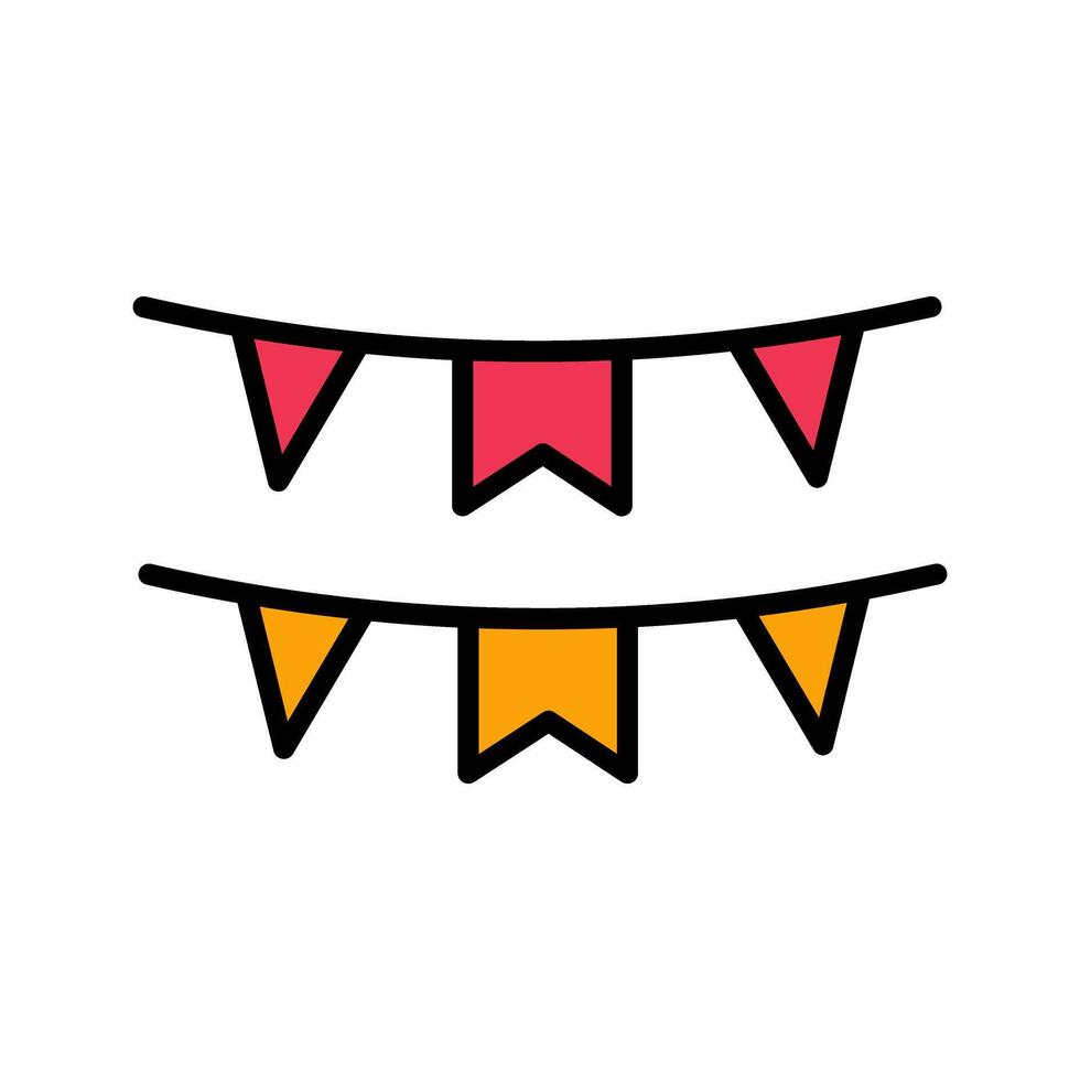 Bunting Flags Icon Design vector