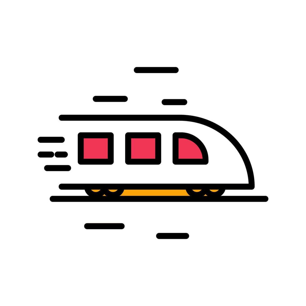 High Speed Train Icon Design vector