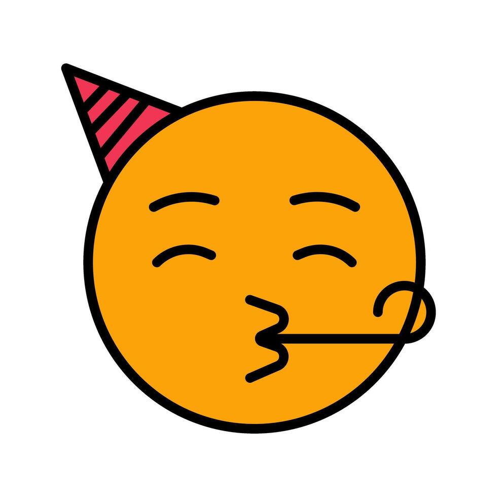 Partying Face Icon Design vector