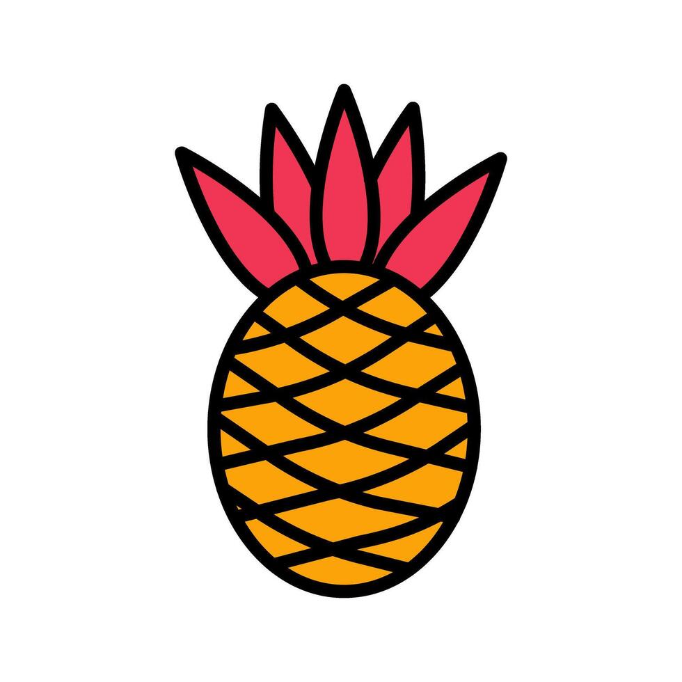 Pineapple Icon Design vector