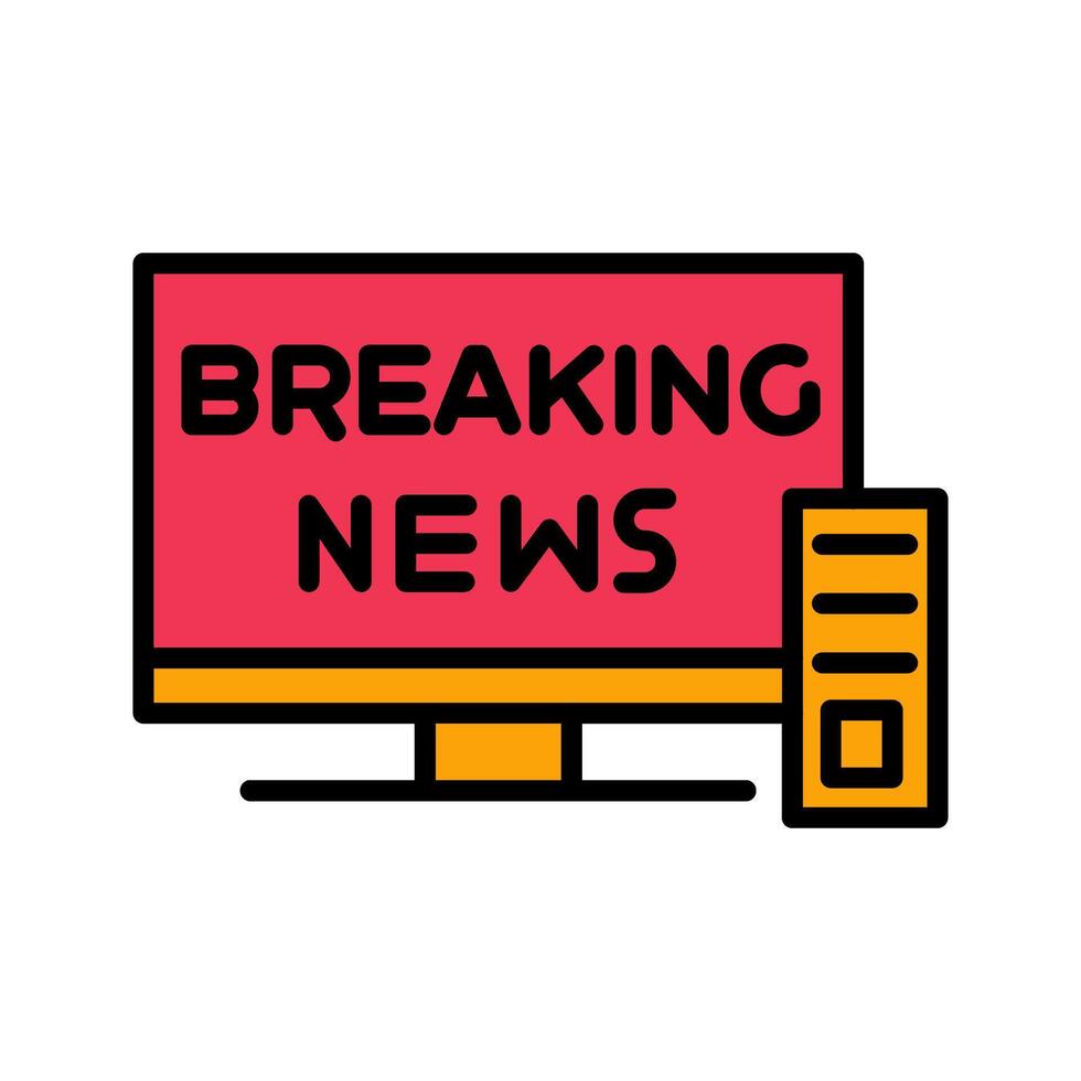 Breaking Story Icon Design vector