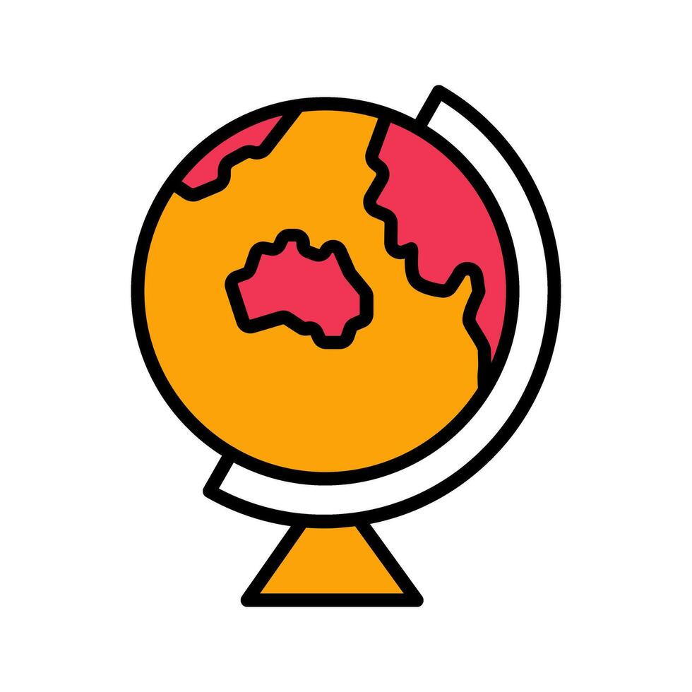 Earth Globe Asia Australia Icon Design vector