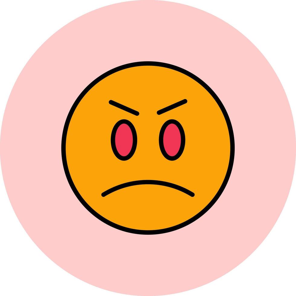 Angry Face Icon Design vector