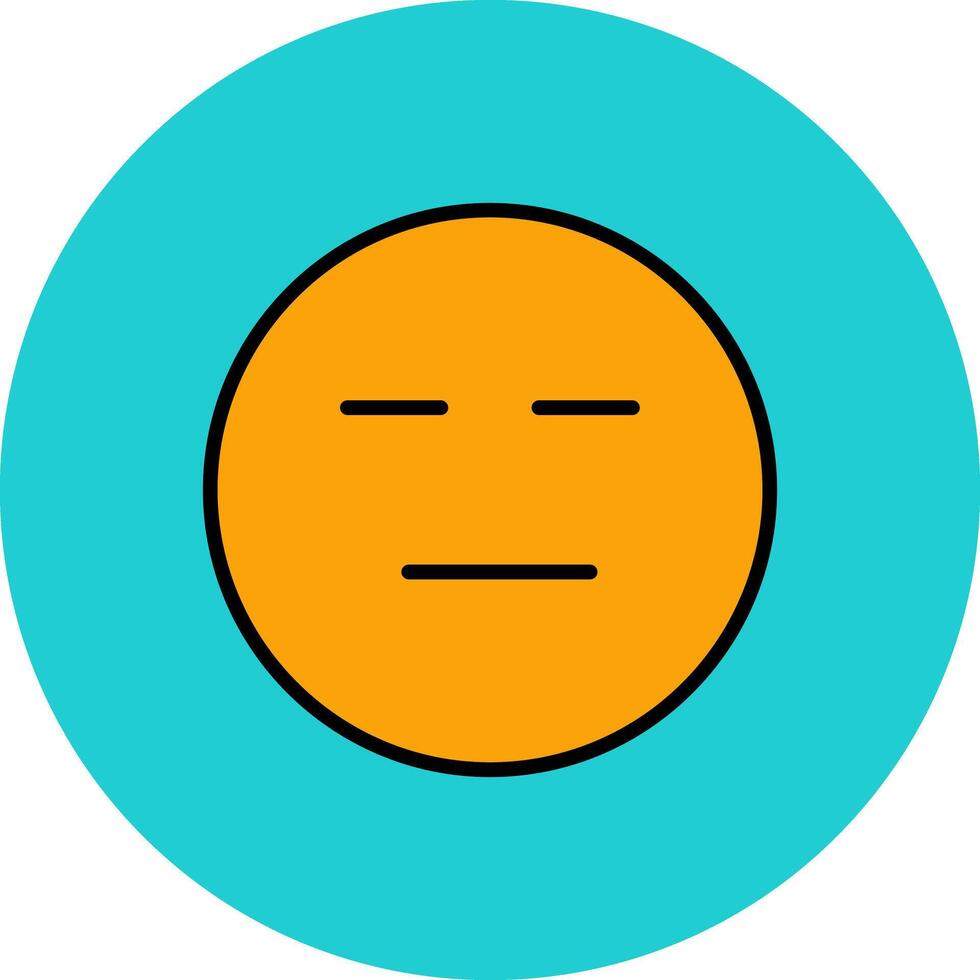Neutral Face Icon Design vector