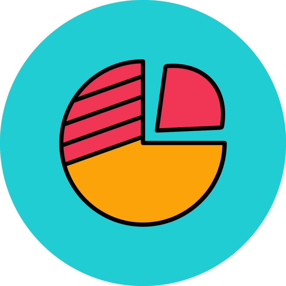 Pie Chart Icon Design vector