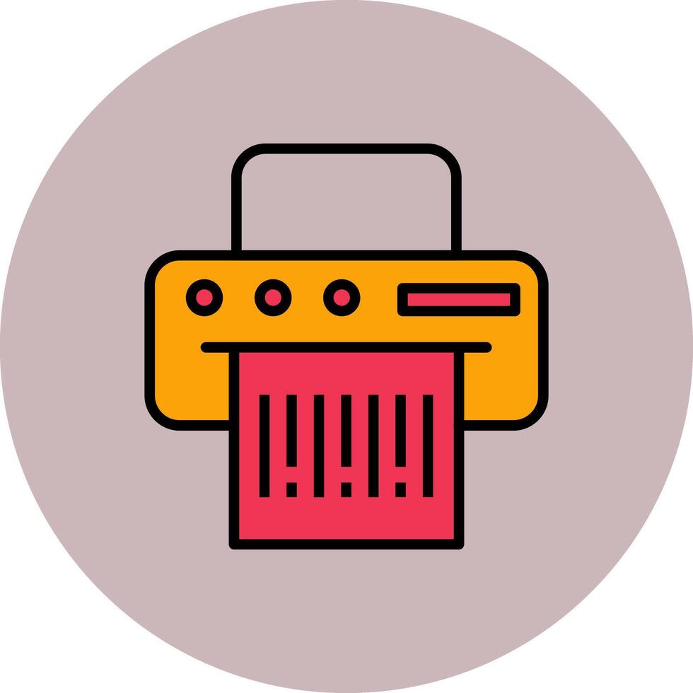 Barcode Printing Icon Design vector