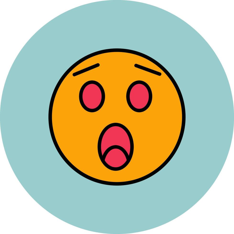 Astonished Face Icon Design vector