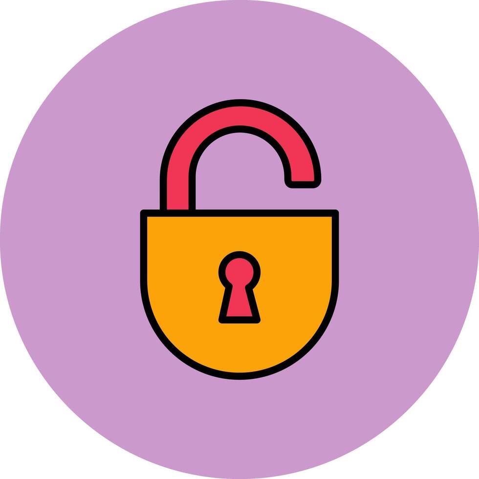 Open Lock Icon Design vector