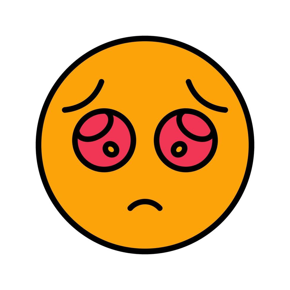 Pleading Face Icon Design vector