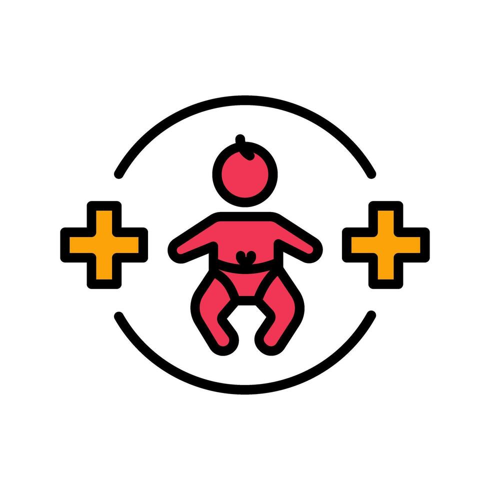 Pediatric Care Icon Design vector