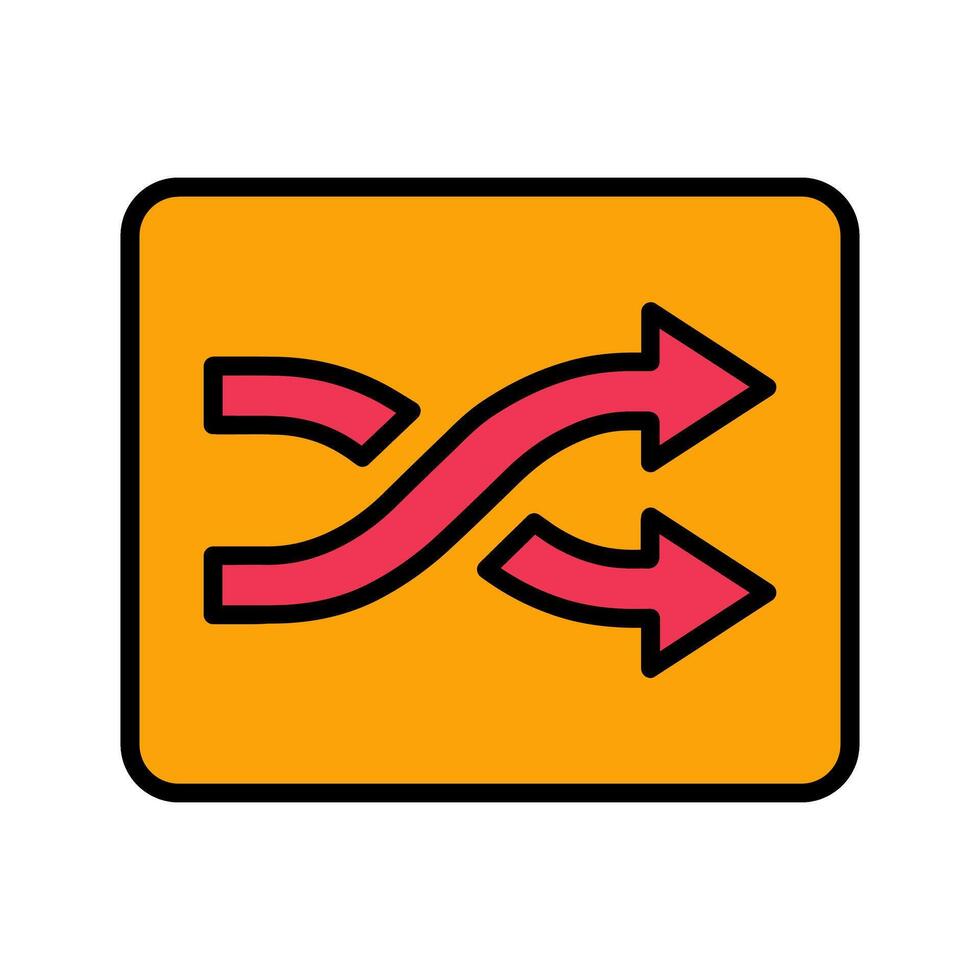 Shuffle Tracks Button Icon Design vector