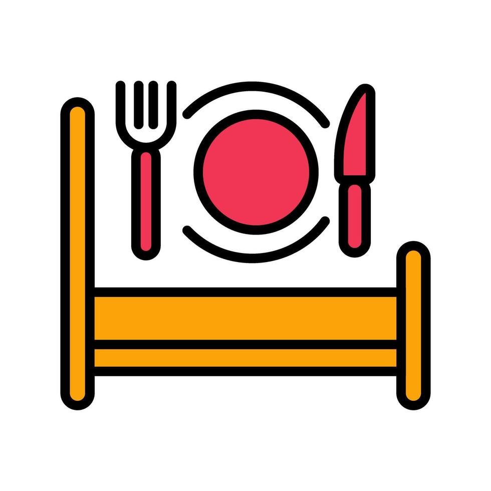Breakfast in Bed Icon Design vector