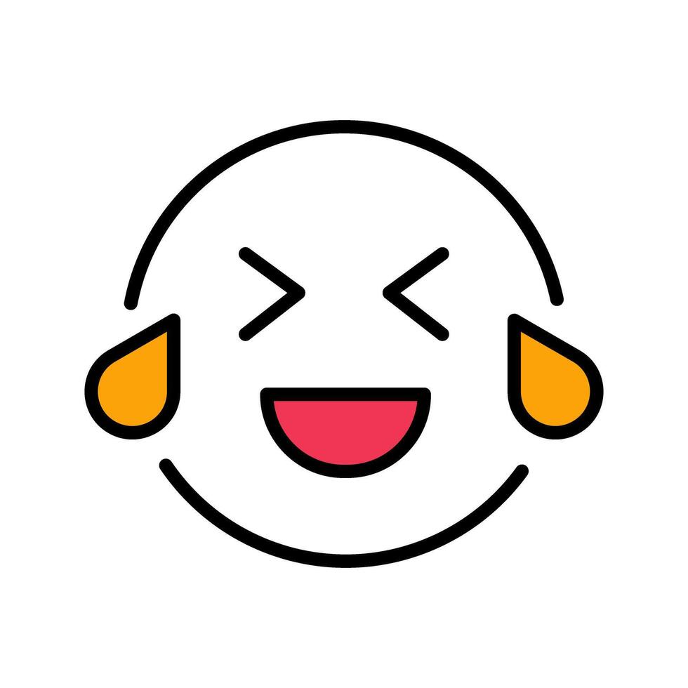 Face with Tears of Joy Icon Design vector