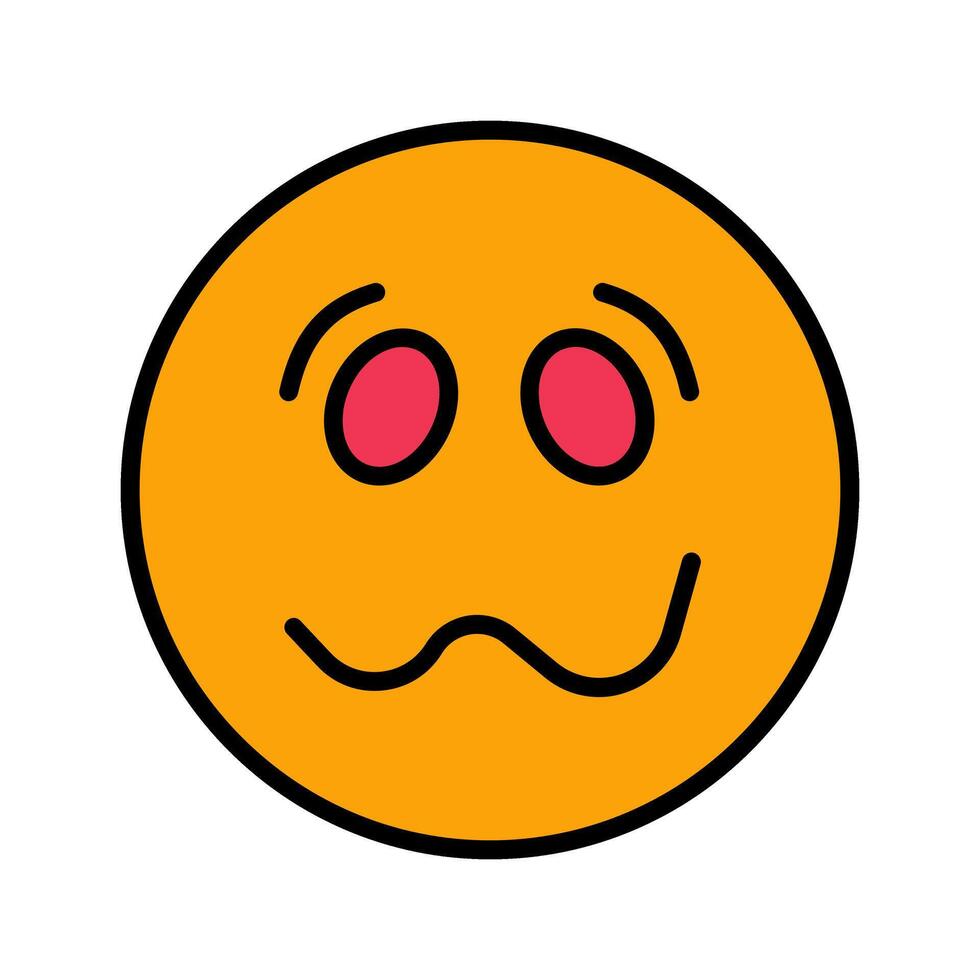 Woozy Face Icon Design vector