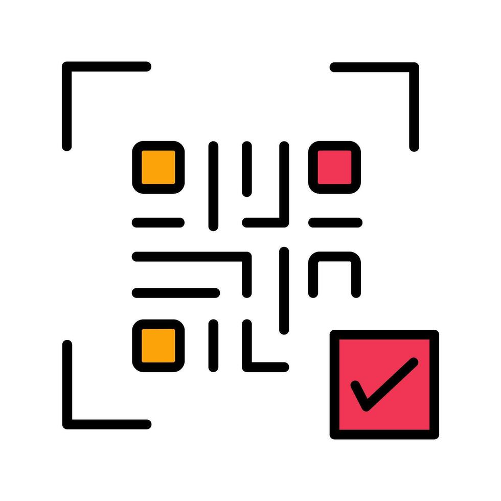 QR Code Link Icon Design vector