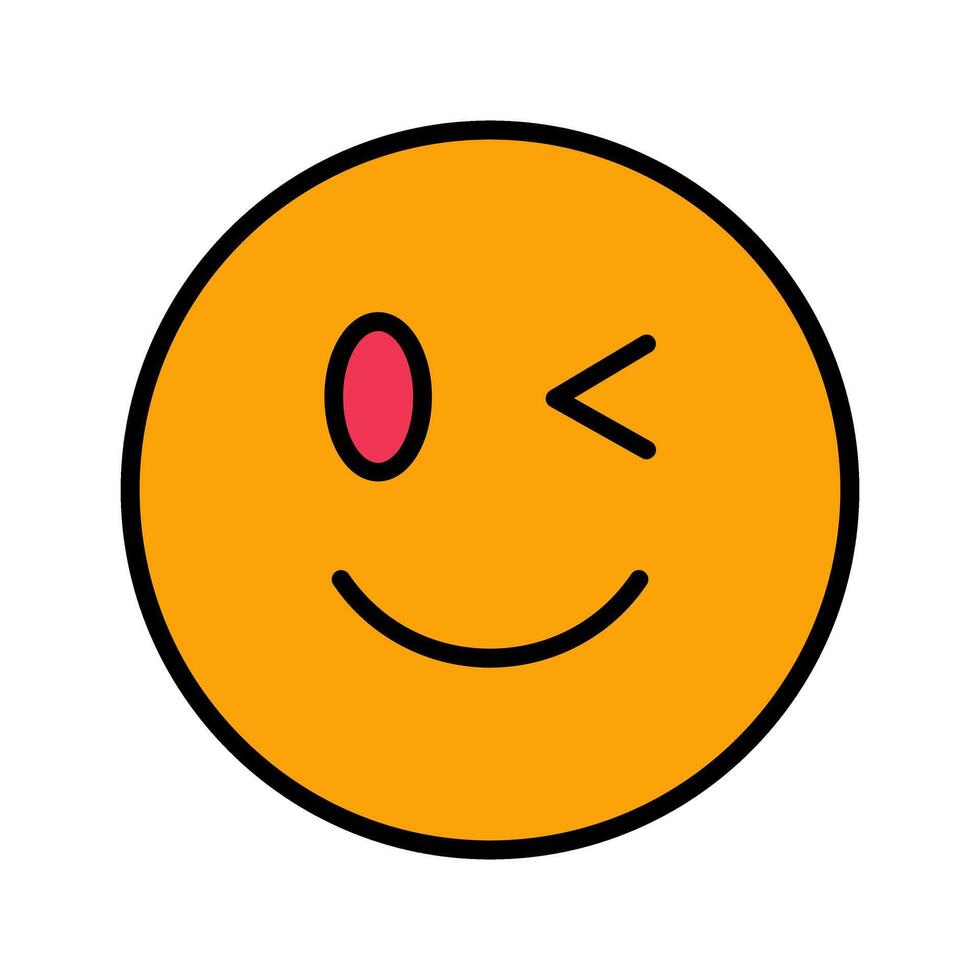 Winking Face Icon Design vector