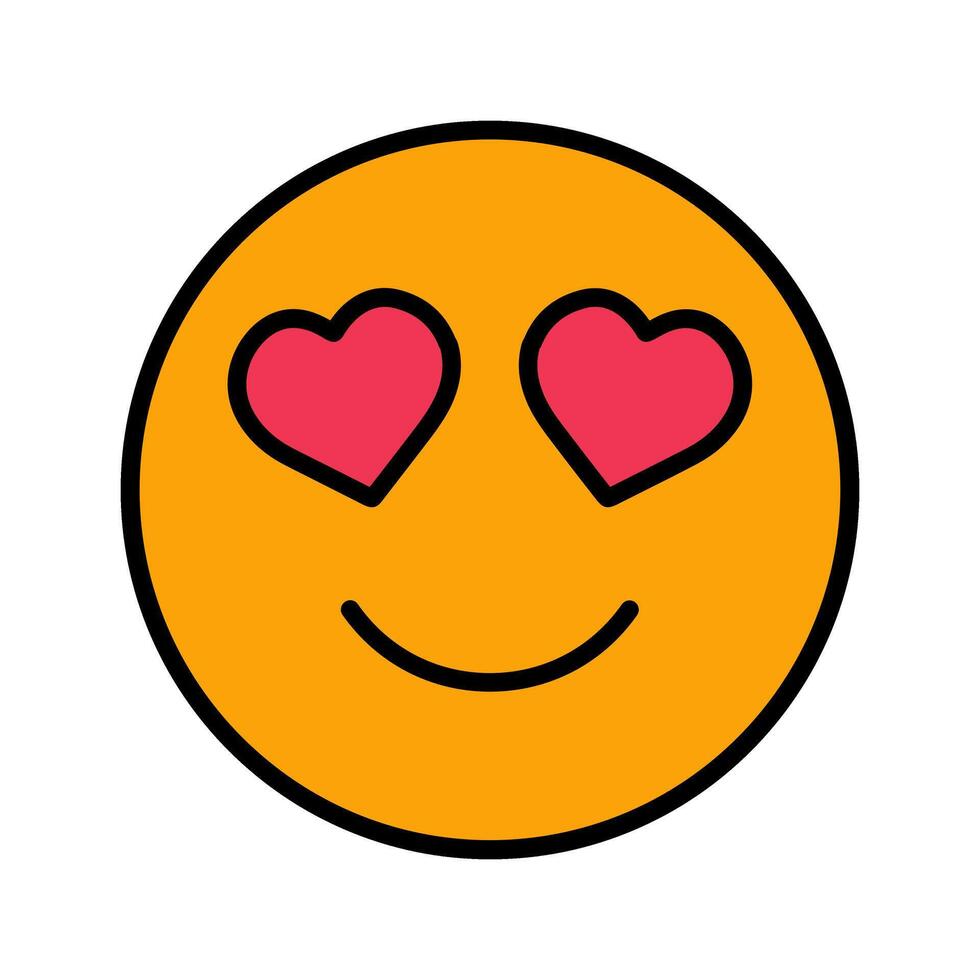 Smiling Face with Hearts Icon Design vector