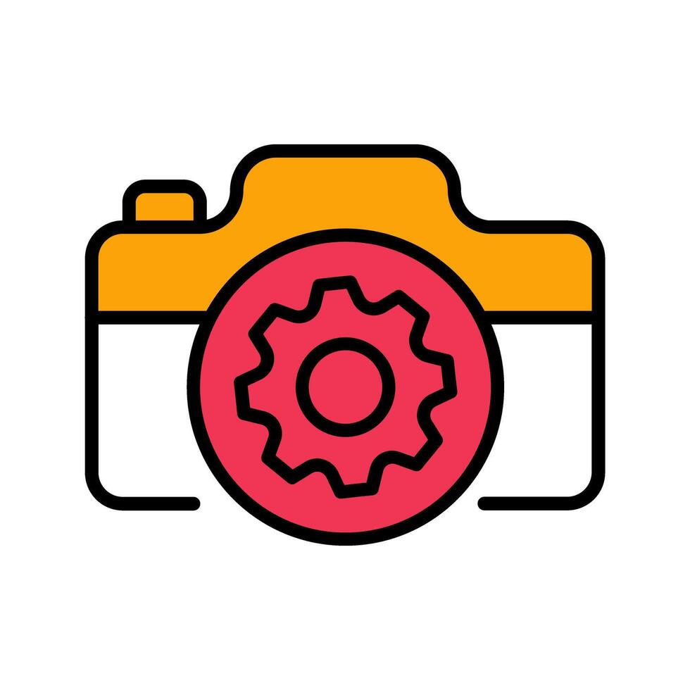 Camera Settings Icon Design vector