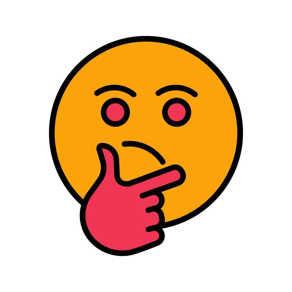 Thinking Face Icon Design vector