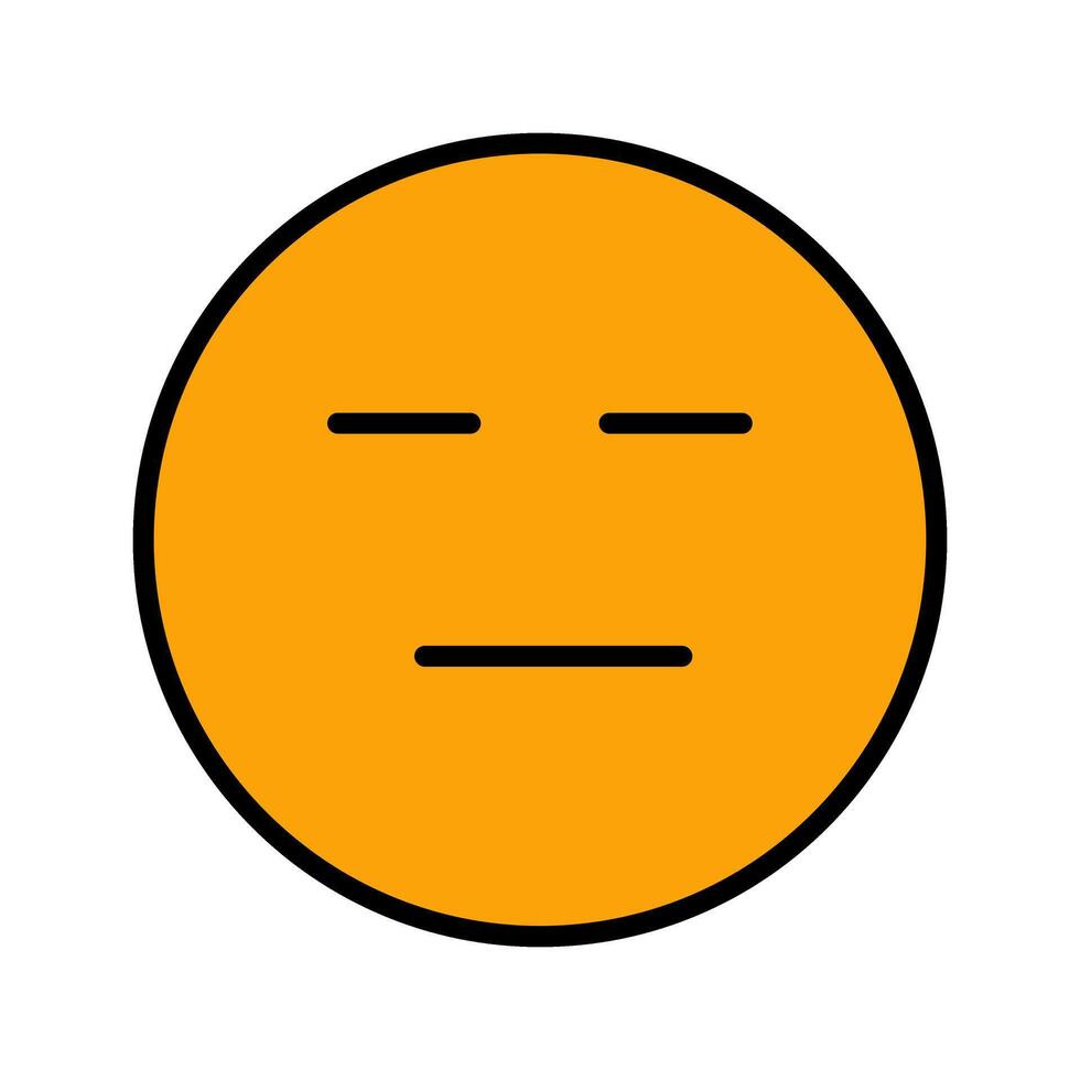 Neutral Face Icon Design vector