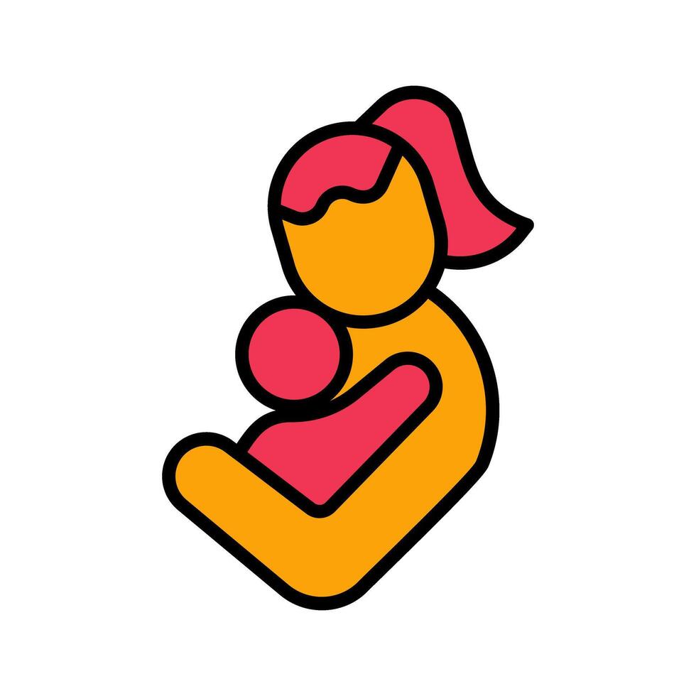 Mother and Child Icon Design vector