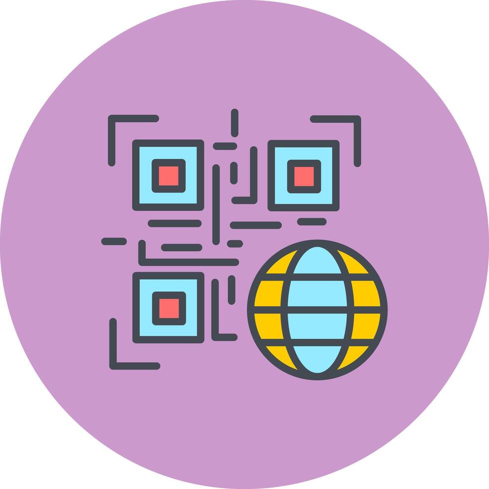 QR Code Website Icon Design vector