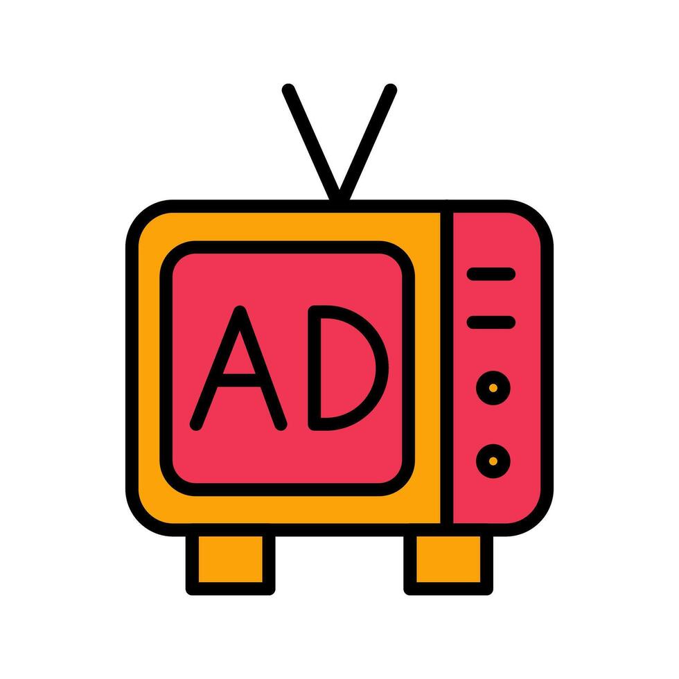 TV Commercial Icon Design vector
