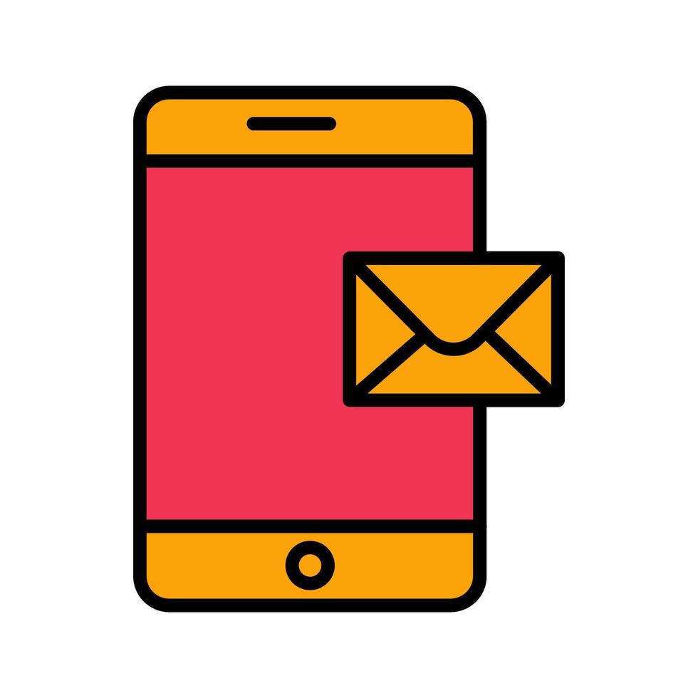 Mobile E-mail Icon Design vector