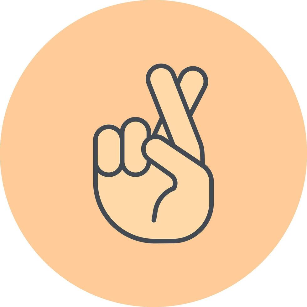 Crossed Fingers Icon Design vector