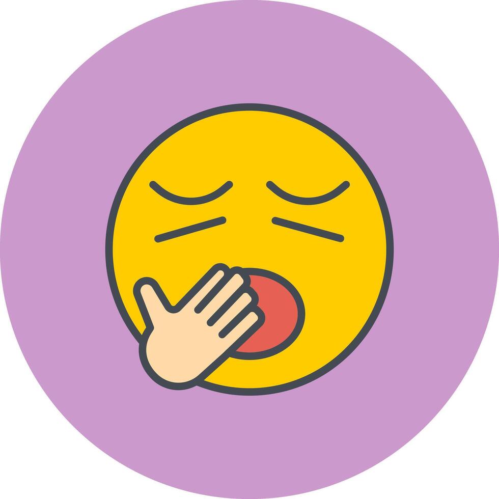 Yawning Face Icon Design vector