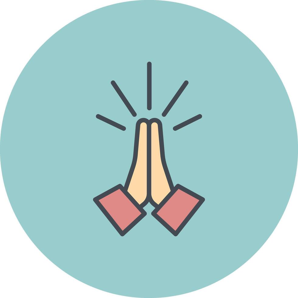 Folded Hands Icon Design vector