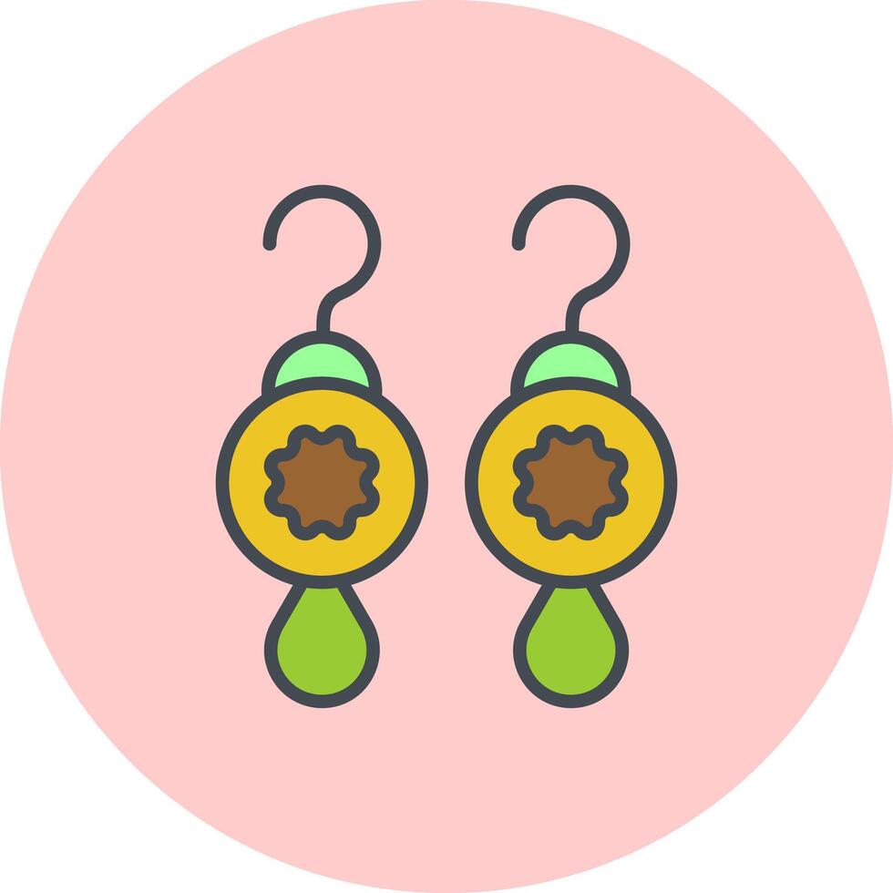Earrings Icon Design vector